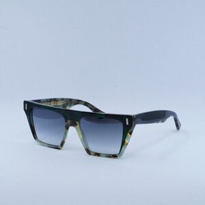Cutler and Gross CG1352S 003 Sunglasses Green Square Frame, Grey Lenses